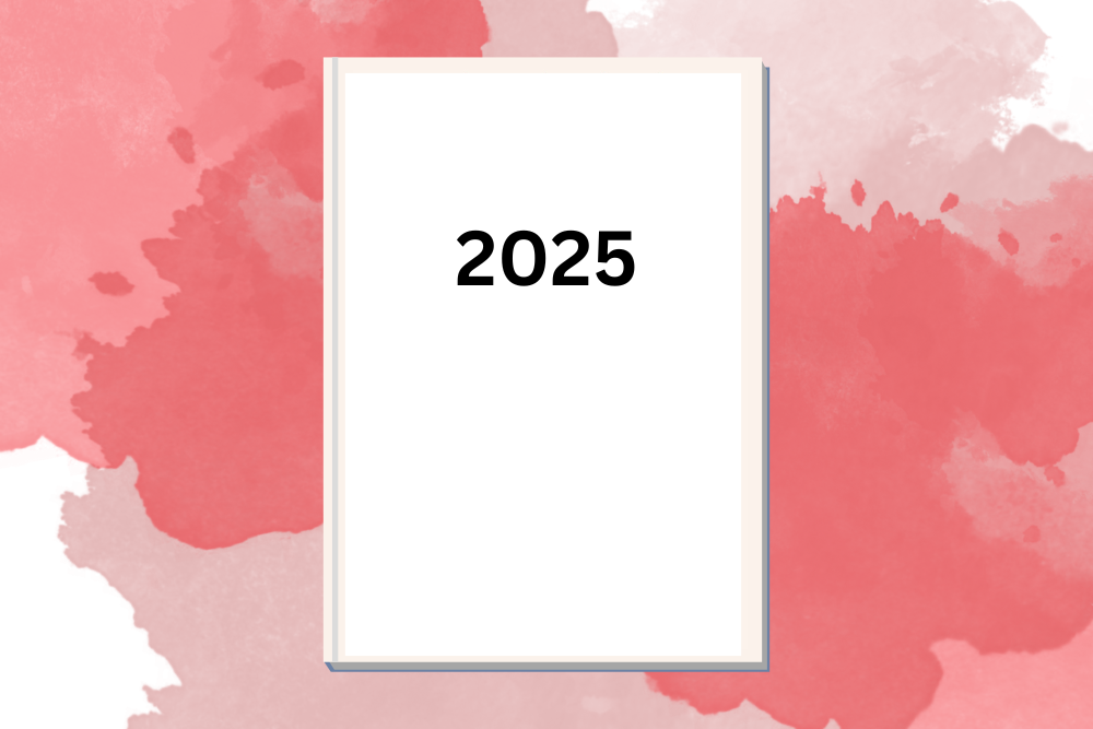 Leeres Buchcover mit der Aufschrift 2025